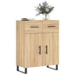 Berkfield Modern Sideboard Sonoma Oak 69.5X34X90 Cm Engineered Wood - thumbnail 3