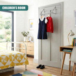 Geezy Over The Door Hanger Bar Stainless Steel Clothes Rail Drying Rack Organiser Rod - thumbnail 7