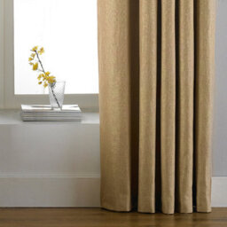 Paoletti Atlantic Twill Woven Room Darkening Eyelet Curtain Pair Ochre (W)229Cm X (D)137Cm - thumbnail 4