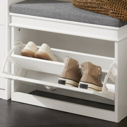 Sobuy Shoe Cabinet With Flip Drawer 24X9.4X20.5 Inch Load Capacity 150 Kg Fsr82-K-W - White - thumbnail 7