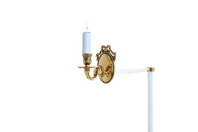 Luminosa Lighting Luminosa Sandringham Polished Brass Candle Wall Lamp