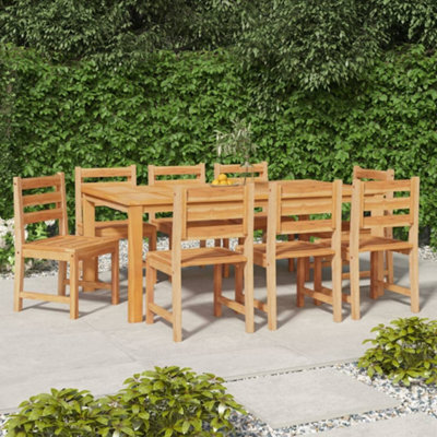 Garden Chairs 8 Pcs Solid Wood Teak - image 1