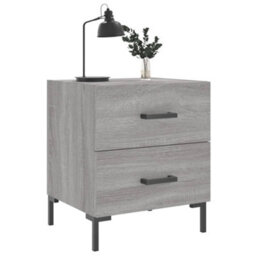 Berkfield Bedside Cabinets 2 Pcs Grey Sonoma 40X35X47.5 Cm Engineered Wood - thumbnail 3