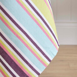 Homescapes Osaka Purple Striped Cotton Square Tablecloth 137 X 137 Cm - thumbnail 4