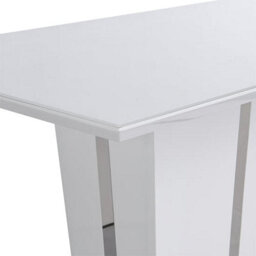 Furniture in Fashion Memphis High Gloss Bar Table In White With Glass Top - thumbnail 6