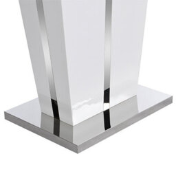 Furniture in Fashion Memphis High Gloss Bar Table In White With Glass Top - thumbnail 9