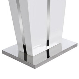 Furniture in Fashion Memphis High Gloss Bar Table In White With Glass Top - thumbnail 8