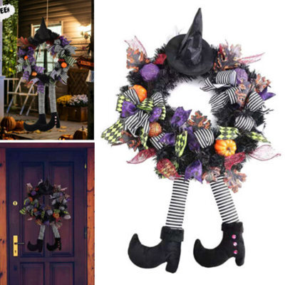 Halloween Pumpkin Wreath Door Hanging Home Decor - image 1
