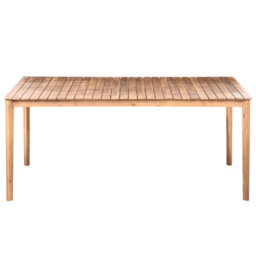 Beliani Garden Dining Table Jaco 180 Cm 100 Cm Acacia Wood Light Brown - thumbnail 4