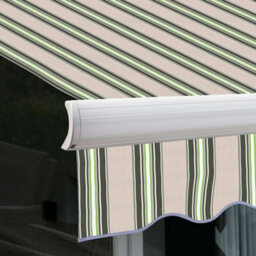 Primrose Awnings 4.5M X 3.0M Retractable Electric Full Cassette Multistripe Awning Outdoor Patio Canopy - thumbnail 6