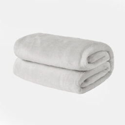 Ohs Ultra Soft Blanket Throw Warm Flannel Fleece - Silver, 120 X 150 Cm - thumbnail 3