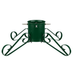 Holly International Traditional Metal Scroll Leg Christmas Tree Stand Green Large For Real Trees Up To 3M - thumbnail 1