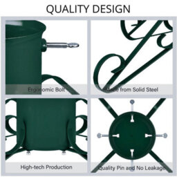 Holly International Traditional Metal Scroll Leg Christmas Tree Stand Green Large For Real Trees Up To 3M - thumbnail 3