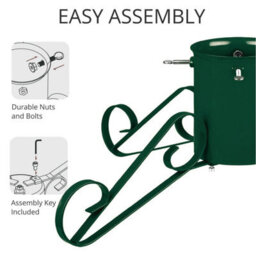 Holly International Traditional Metal Scroll Leg Christmas Tree Stand Green Large For Real Trees Up To 3M - thumbnail 4