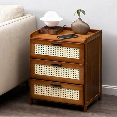 Bedside Table Drawer Cabinet End Side Table Bedroom Furniture Storage Nightstand - image 1