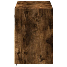 Berkfield Durable Tv Wall Cabinet With Led Lights Smoked Oak 100X31X45 Cm - thumbnail 7