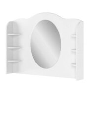 Arte Lovely And Practical Luna Desk Hutch And Mirror For Completing A Dressing Table In White Matt And Pink (H)810mm (W)940mm (D)140mm