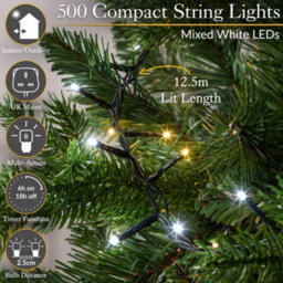 Christow Christmas Tree Lights Indoor Outdoor 500/750/1000/1500 Led 5Ft 6Ft 7Ft 8Ft Trees - thumbnail 2