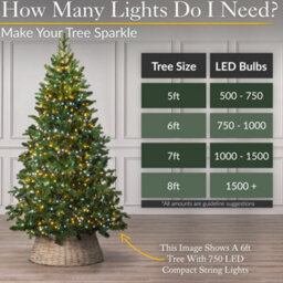 Christow Christmas Tree Lights Indoor Outdoor 500/750/1000/1500 Led 5Ft 6Ft 7Ft 8Ft Trees - thumbnail 5