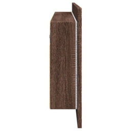 Berkfield Led Bathroom Mirror Cabinet Brown Oak 100X12X45 Cm - thumbnail 8
