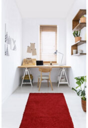 Melrose Venus Shaggy Red High Pile Runner Rug 067/200Cm - thumbnail 1