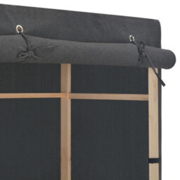 Berkfield 3-Tier Wardrobe Grey 79X40X170 Cm Fabric - thumbnail 4
