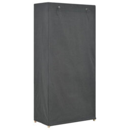 Berkfield 3-Tier Wardrobe Grey 79X40X170 Cm Fabric - thumbnail 3