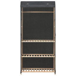 Berkfield 3-Tier Wardrobe Grey 79X40X170 Cm Fabric - thumbnail 2