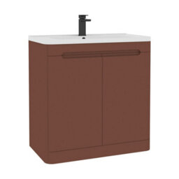 Royal Bathrooms Venice 800mm Terracotta Clay Floor Standing Bathroom Vanity Unit 2 Door With Ceramic Basin - 1 Tap Hole Basin - thumbnail 8