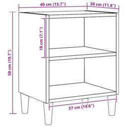 Berkfield Classic Bedside Cabinet Artisan Oak 40X30X50 Cm Engineered Wood - thumbnail 9