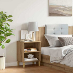 Berkfield Classic Bedside Cabinet Artisan Oak 40X30X50 Cm Engineered Wood - thumbnail 3