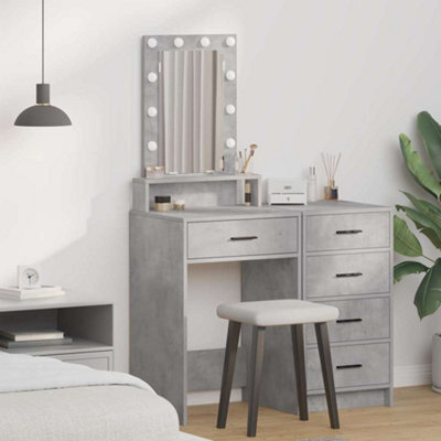 Walplus Dressing Table Grey 50 X 41 X 140 Cm Engineered Wood - image 1