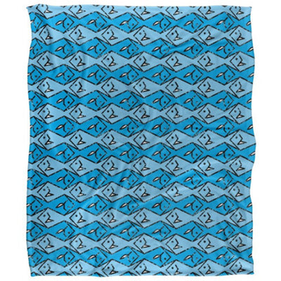 Jq Licensing Silky Patterned Fishing Supersoft Blanket Brown (One Size) - image 1