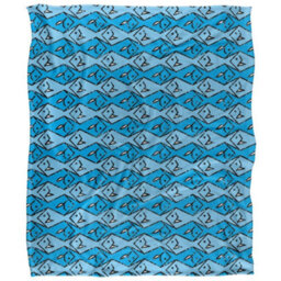 Jq Licensing Silky Patterned Fishing Supersoft Blanket Brown (One Size)