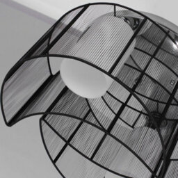 Homcom Flush Mount Ceiling Light W/ Wire Drawing Lampshade Chrome Finish Black - thumbnail 8