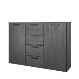 Arte Elegant Galaxy Sideboard Cabinet 1320mm In Oak Carbon - Versatile Storage Solution H930mm D380mm - thumbnail 1