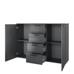 Arte Elegant Galaxy Sideboard Cabinet 1320mm In Oak Carbon - Versatile Storage Solution H930mm D380mm - thumbnail 2