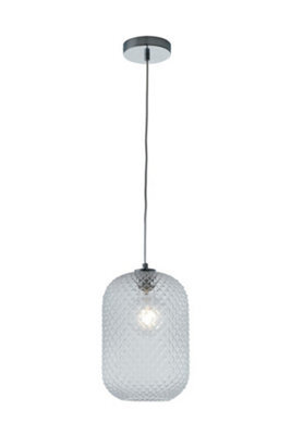 Luminosa Lighting Luminosa Ashford Glass Dome Pendant, Clear, E27