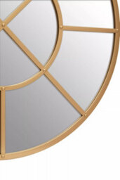 Orsina Descartes Gold Finish Round Wall Mirror - thumbnail 8
