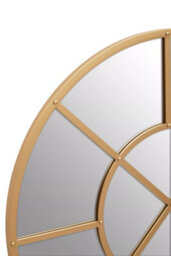 Orsina Descartes Gold Finish Round Wall Mirror - thumbnail 7