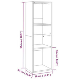Vidaxl Book Cabinet/tv Cabinet Sonoma Oak 36X30X114 Cm Engineered Wood - thumbnail 8