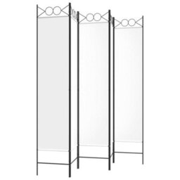 Berkfield Durable 5-Panel Room Divider White 200X200 Cm Fabric - thumbnail 5