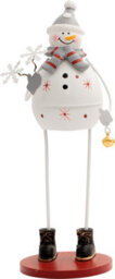 Netagon Home Festive Standing Metal Christmas Decoration- Snowman - thumbnail 3