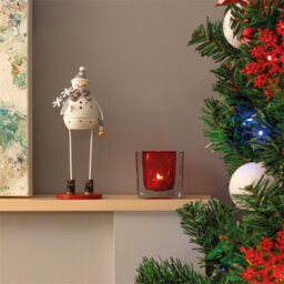 Netagon Home Festive Standing Metal Christmas Decoration- Snowman - thumbnail 4