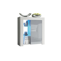 Sideboard Tv Unit Modern Cabinet Cupboard Tv Stand Living Room High Gloss Doors - White & Grey - thumbnail 3