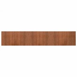 Berkfield Modern Rug Rectangular Brown 60X300 Cm Bamboo