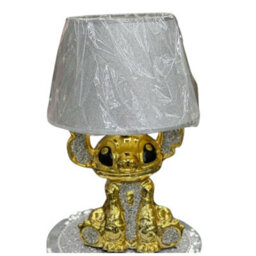 DEENZ Gold Crushed Diamond Stitch Table Lamp With Shade Ceramic