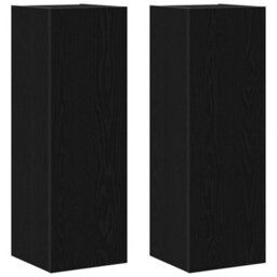 Berkfield 12 Piece Tv Cabinet Set Wall-Mounted Black Oak Engineered Wood - thumbnail 7
