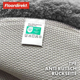 Floordirekt Sky Round Microfibre Bath Mat Soft 30mm Pile Non Slip Washable Bathroom Rug Silver Grey 95 X 95 X 3 Cm - thumbnail 4