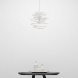 First Choice Lighting White Metal Swirl Easy Fit Lamp Shade - thumbnail 2